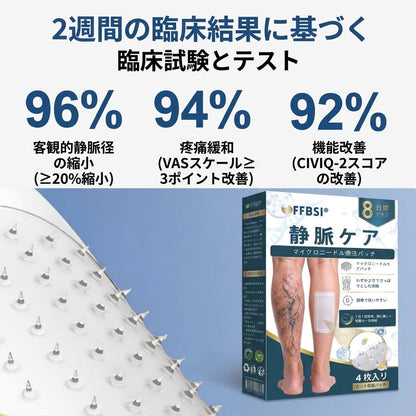 ✨🧑‍⚕️ FFBSI® 下肢静脈瘤ケア用マイクロニードルパッチ ⚡ すぐに実感できる快適さ、長期的な効果